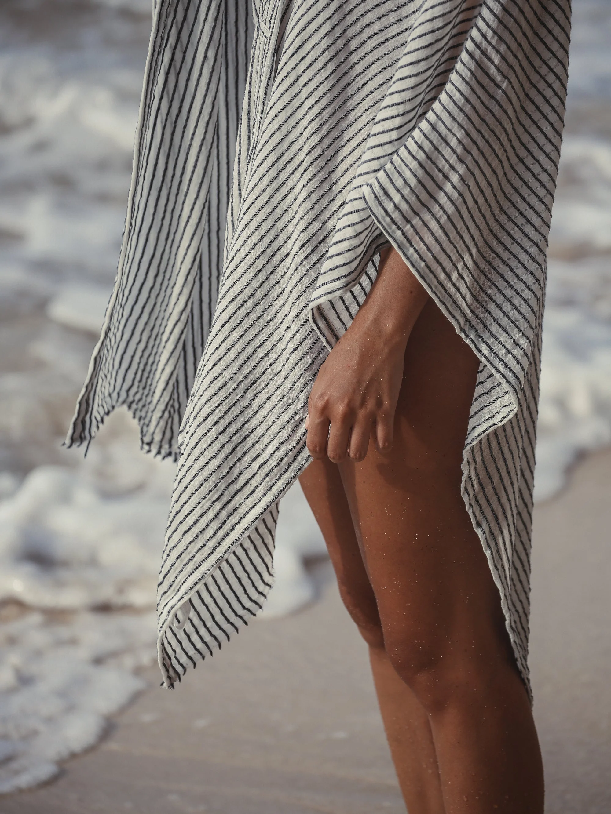 Ava Kimono - Black Stripes - Image 2