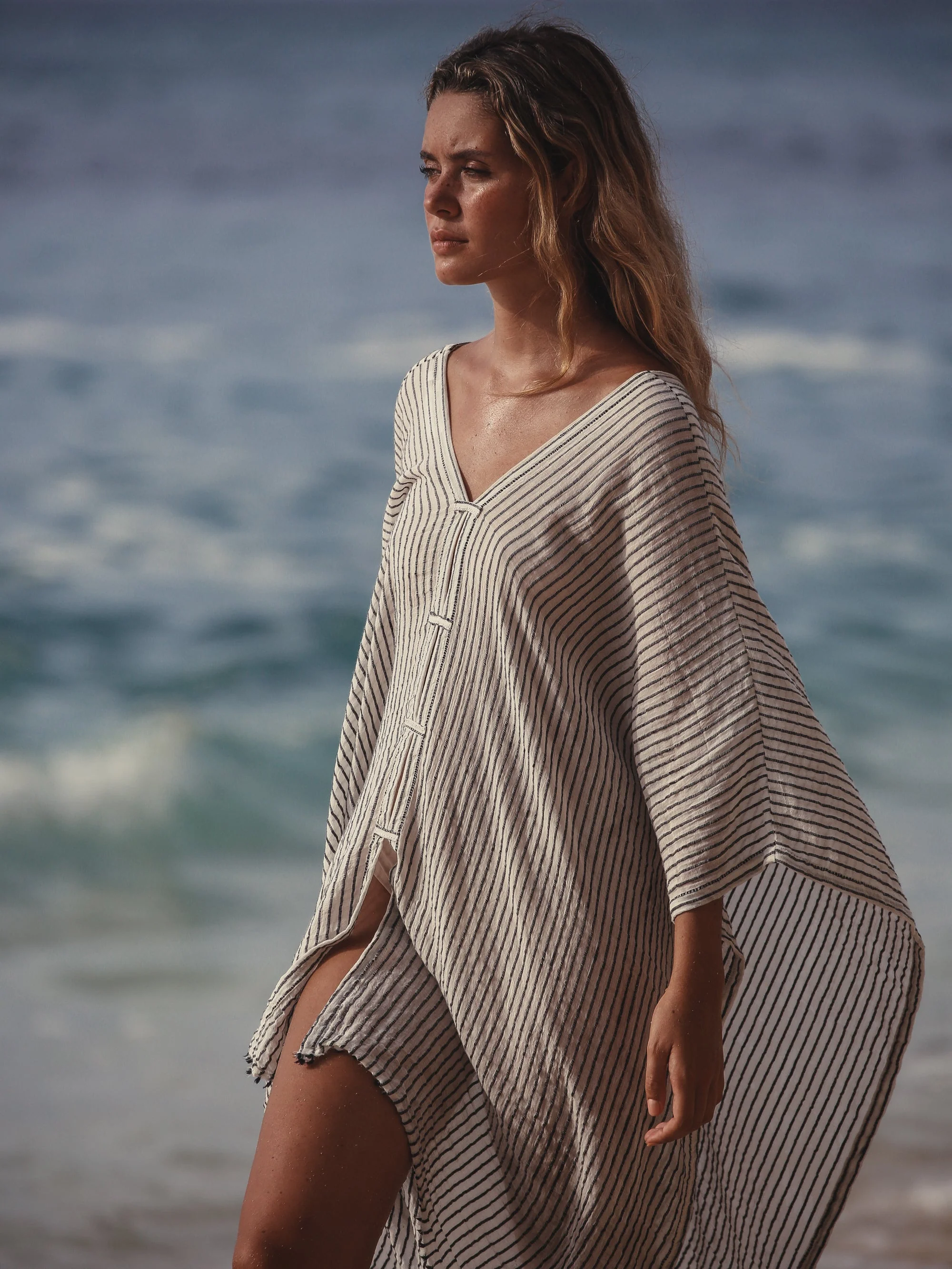 Ava Kimono - Black Stripes - Image 4