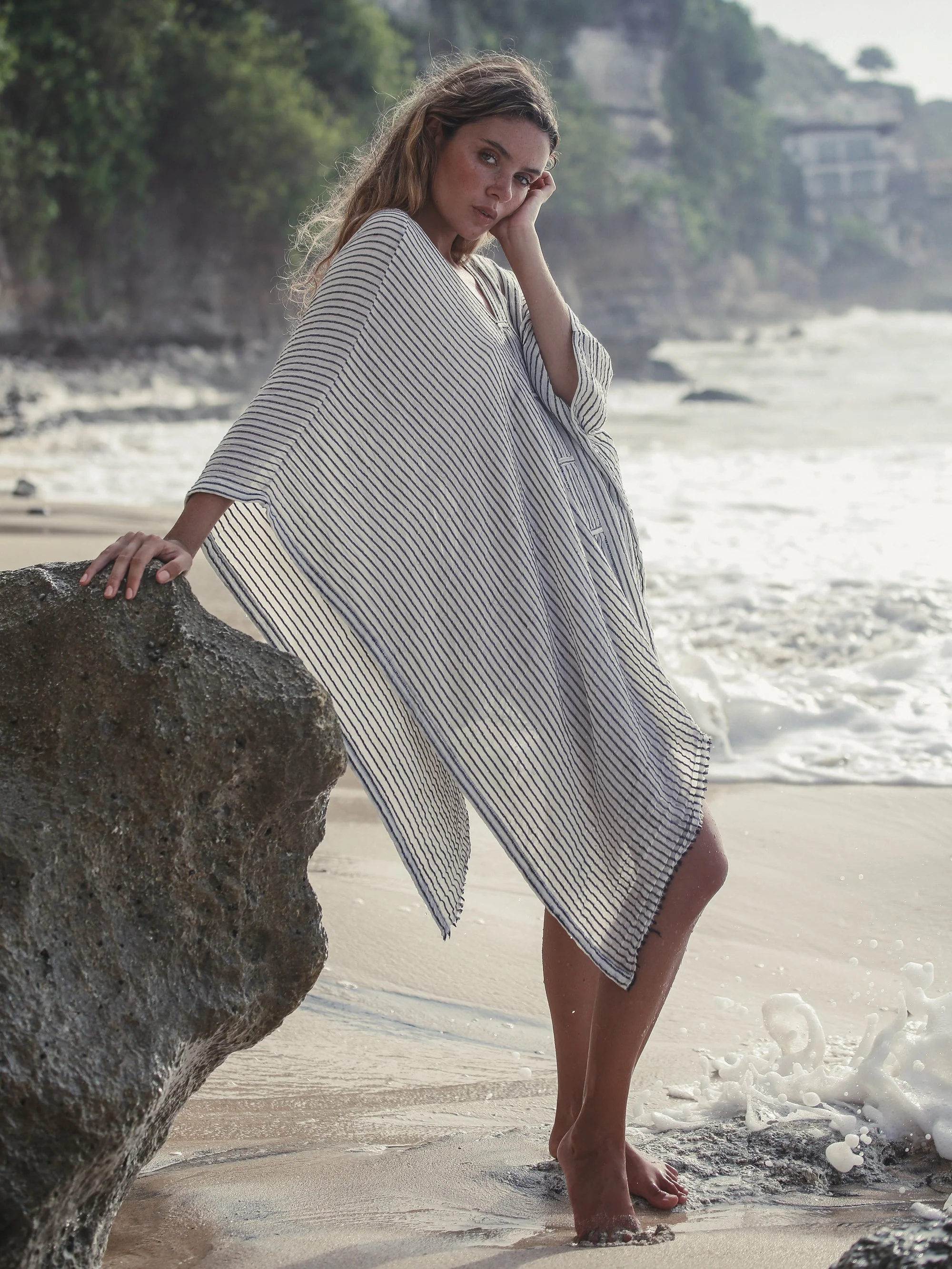Ava Kimono - Black Stripes - Image 6