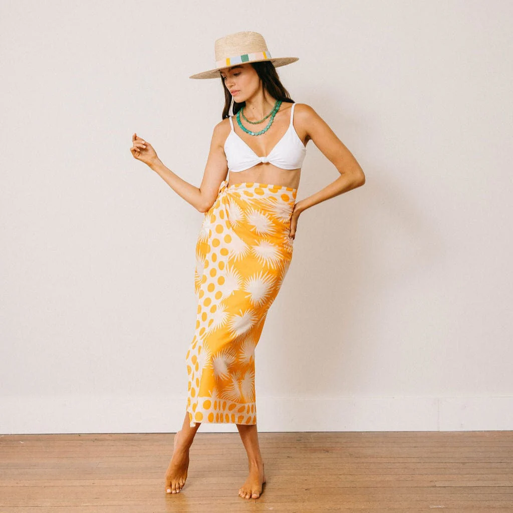 Gold Palm Geo with Gold Dot Sarong - Image 6