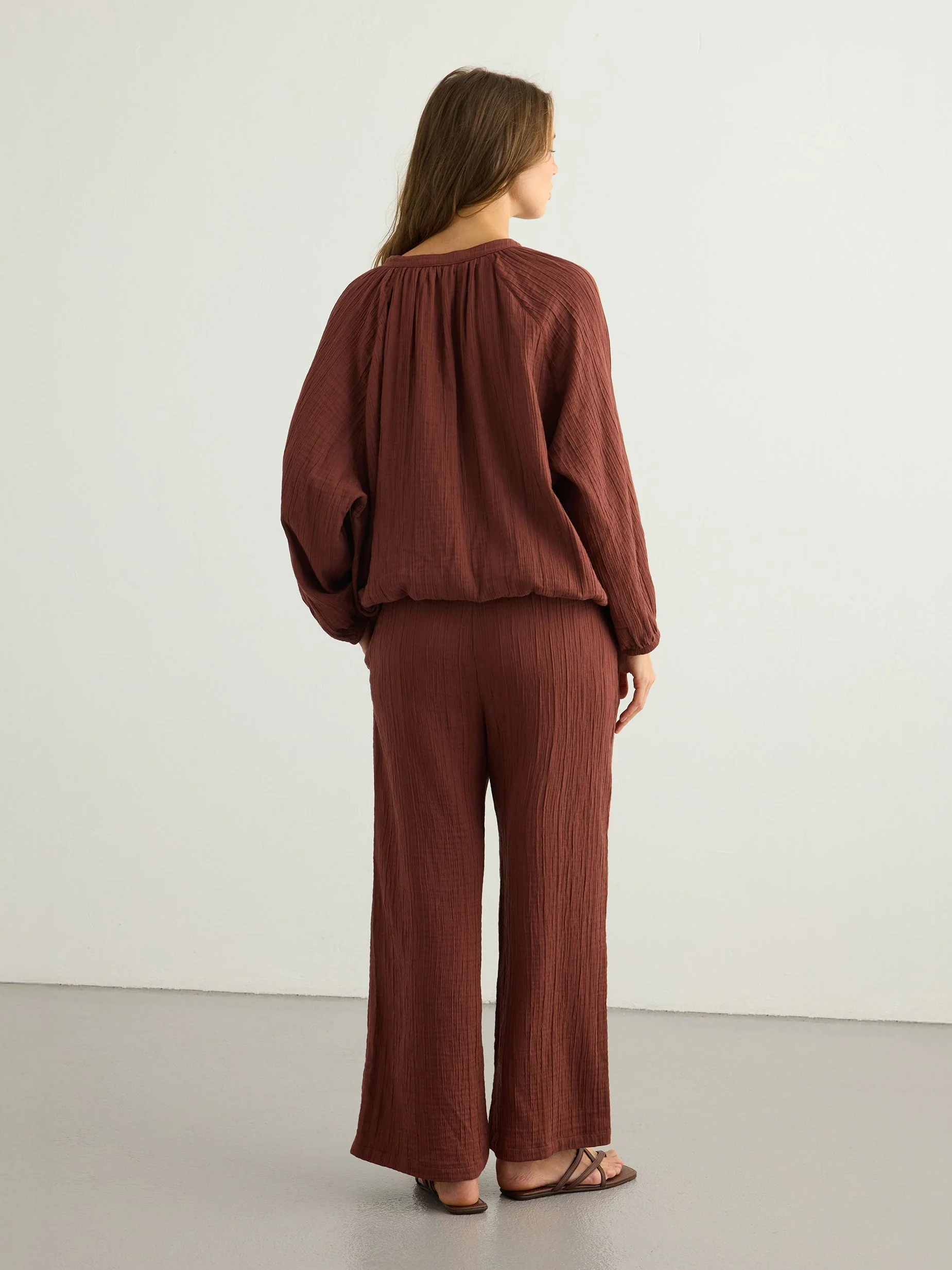 Kaya Drawstring Pants - Terracotta - Image 6