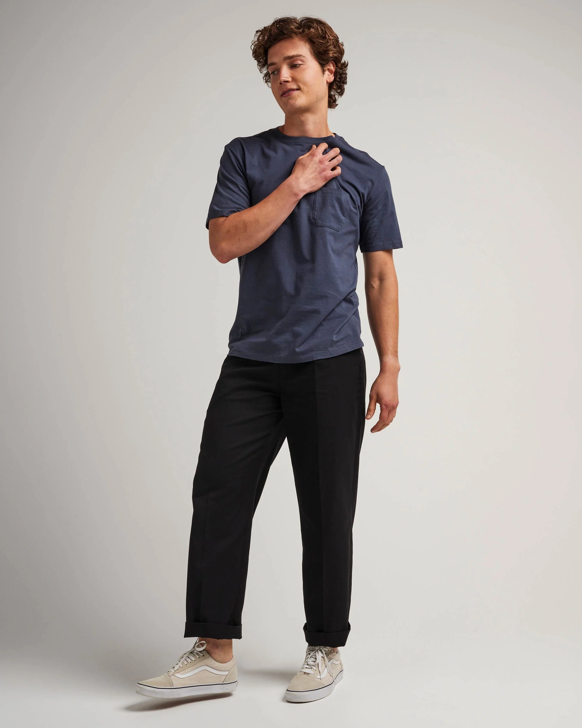 Mens Pima Pocket Tee - Pima Cotton Jersey - Blue Nights