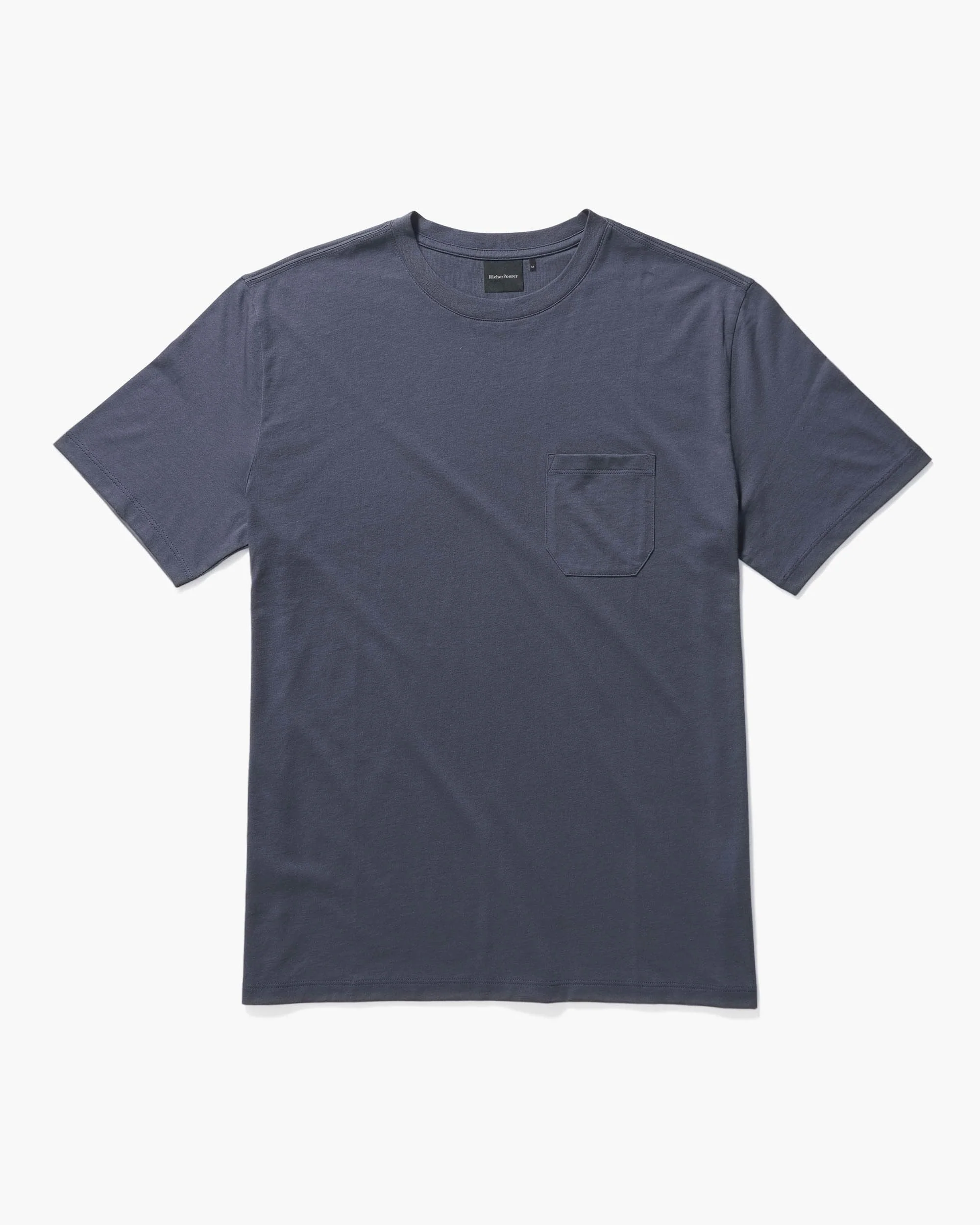 Mens Pima Pocket Tee - Pima Cotton Jersey - Blue Nights - Image 5