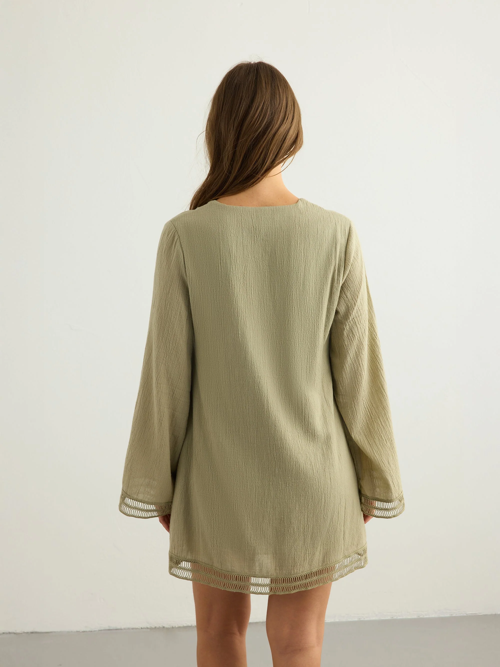 Positano Dress - Khaki Green - Image 10