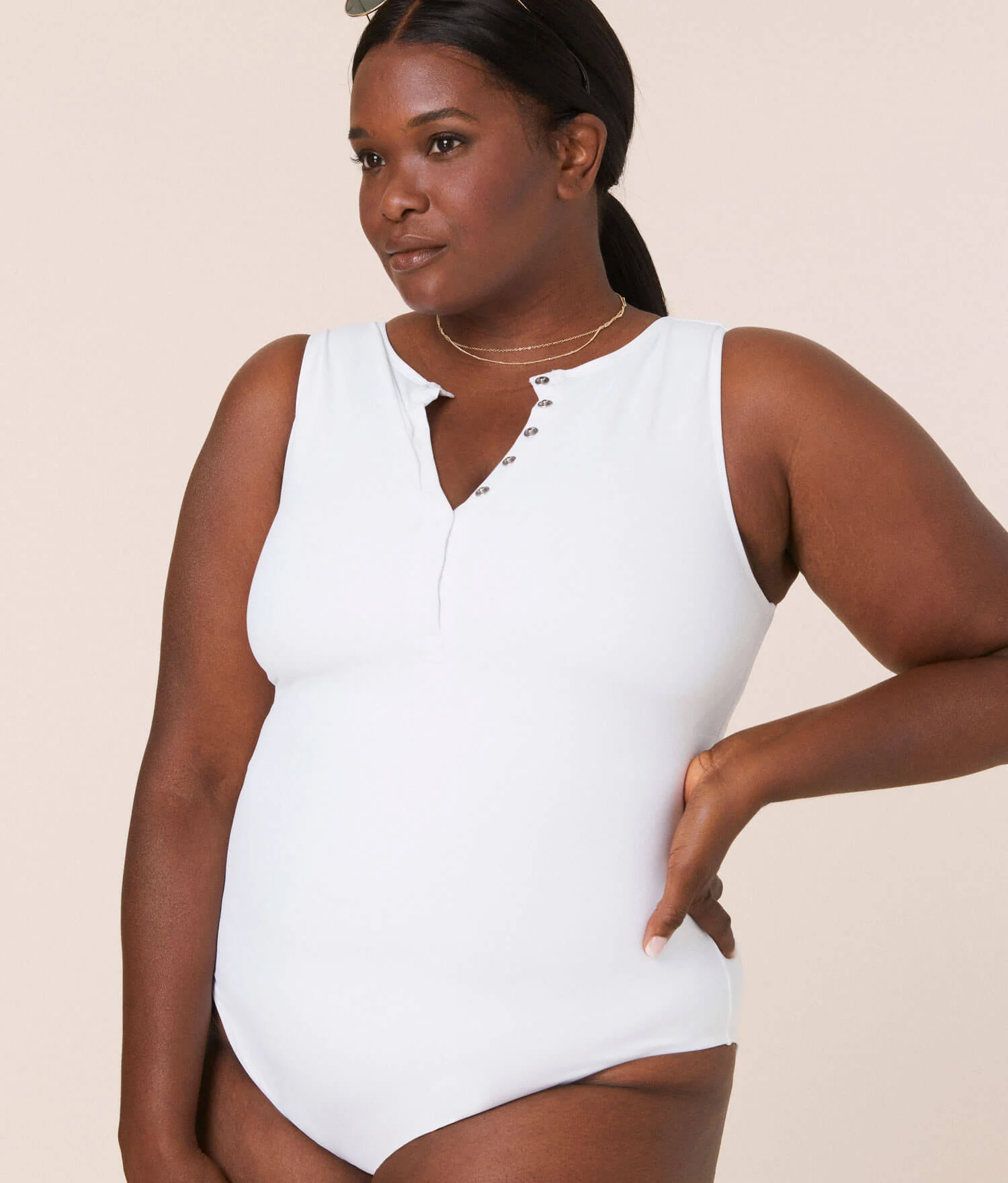 The Malibu One Piece - Eco Nylon - White - Classic - Image 5