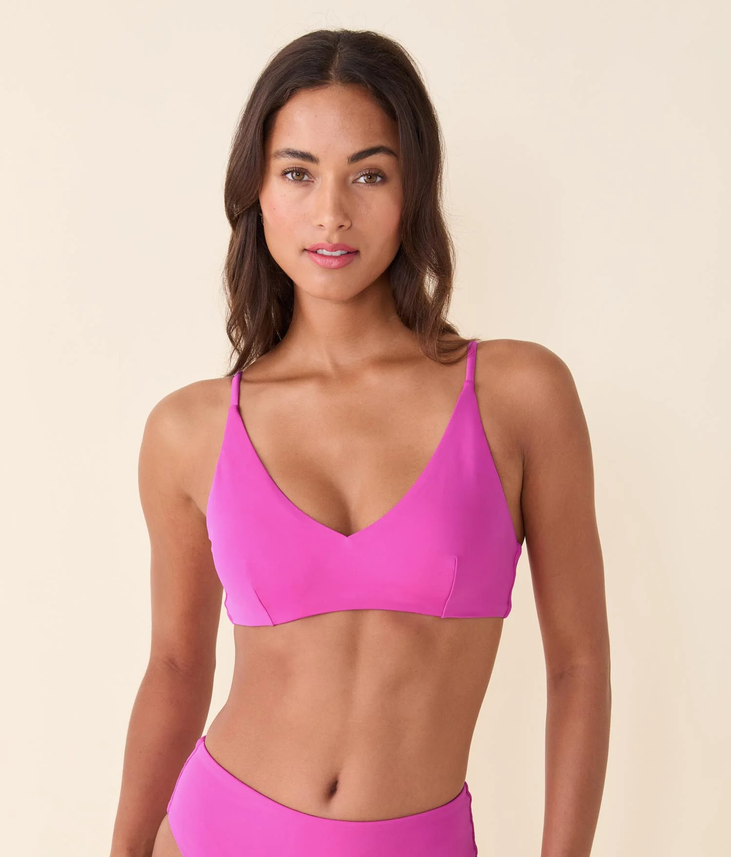 The Ohana Bikini Top - Eco Nylon - Azalea