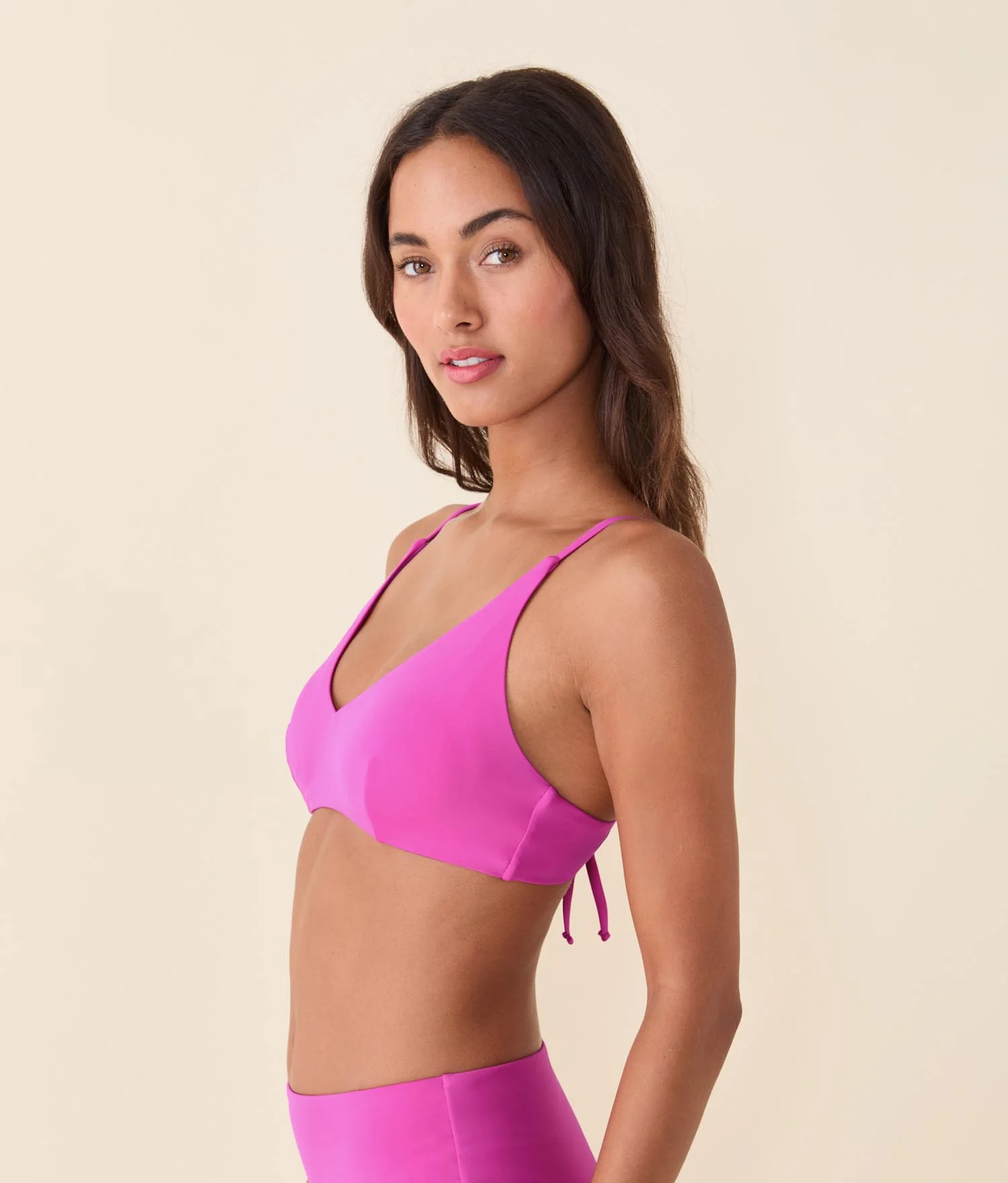 The Ohana Bikini Top - Eco Nylon - Azalea - Image 3