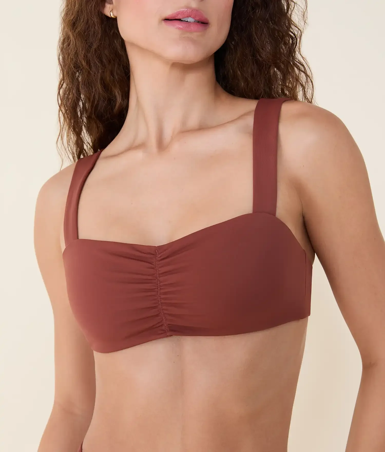 The Sahara Bikini Top - Eco Nylon - Caramel - Image 4
